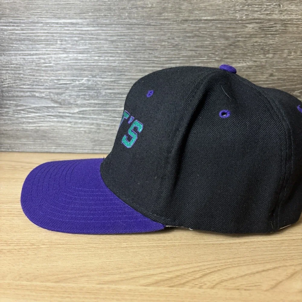 Vintage Sputs Racing Engines Hat Cap Fitted Mens One Size Black Purple Flexfit